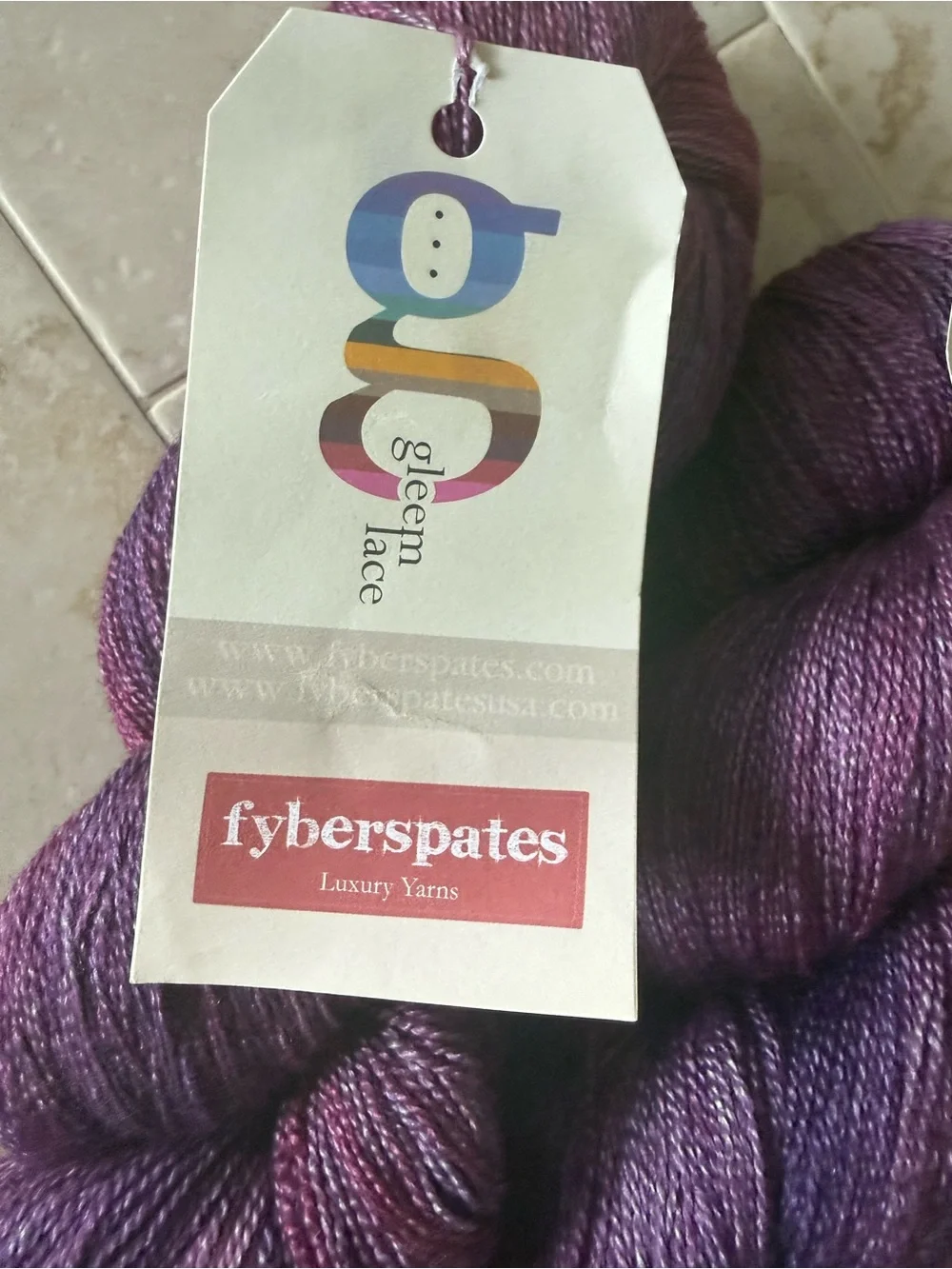 Fyberspates Gleem Lace Hand-Dyed Yarn in Purple Mix - Grape